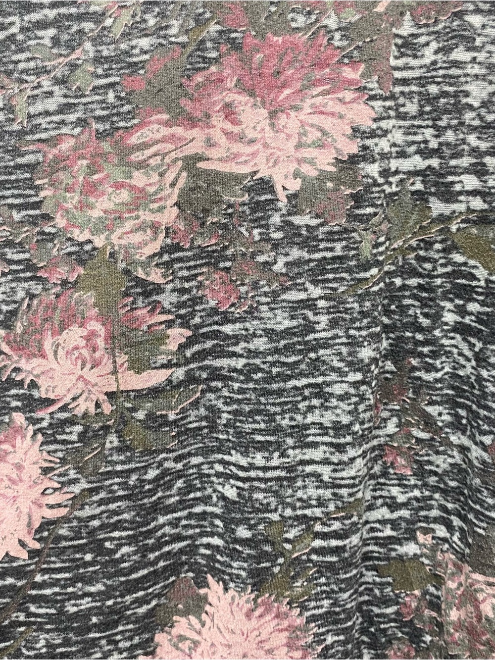 burn out floral dark academia xl shirt short sleeve twist front cottagecore - Picture 5 of 8